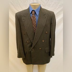 Samuelsohn Men’s Size 42R Super 100s DB Ashton Double Breasted Blazer/Sport